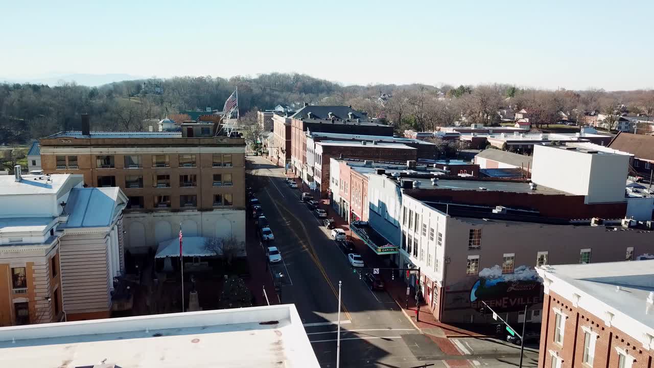 greeneville 테네시, greeneville tn, 4k의 greeneville tn 공중