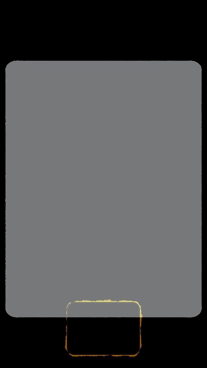 Abstract Screen with Flickering Golden Frame and Film Grain