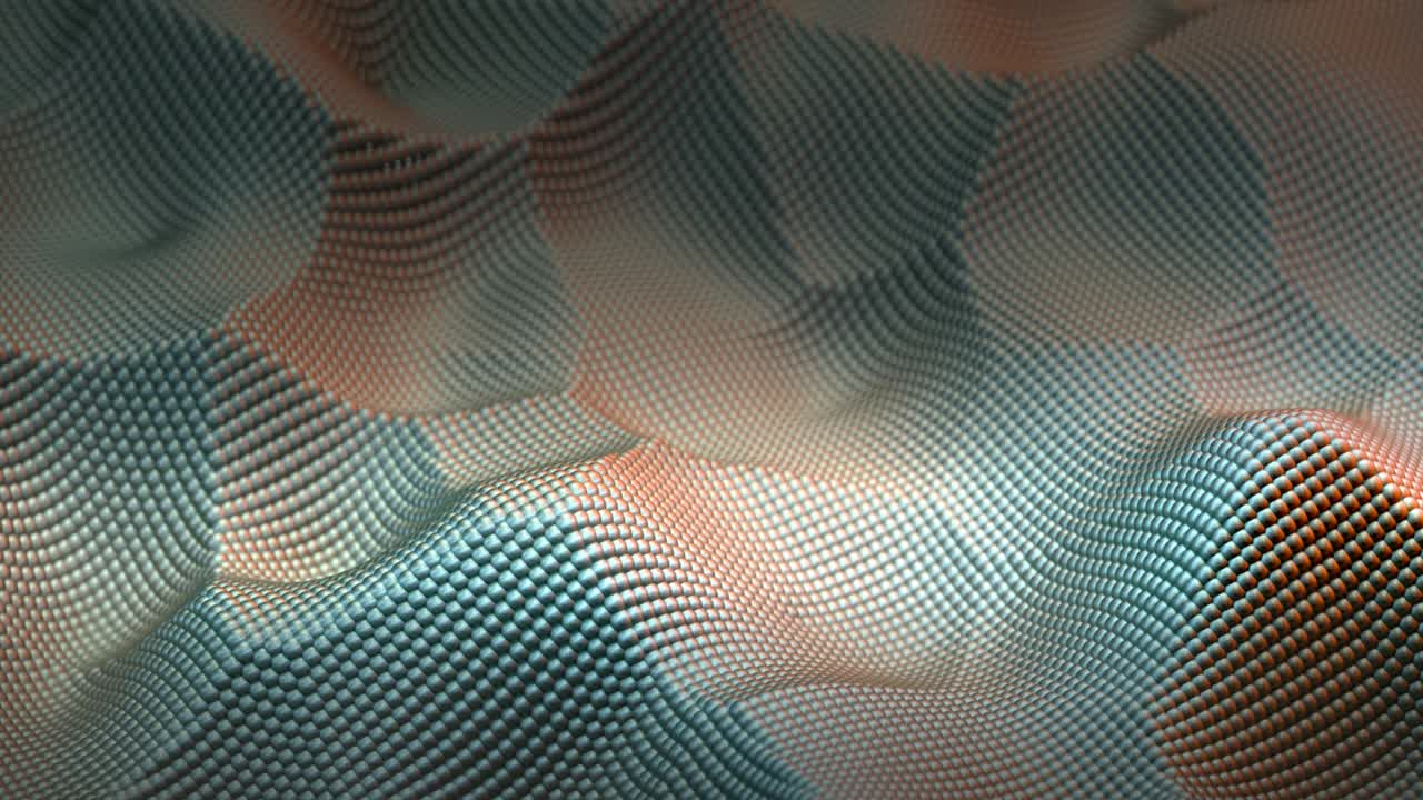 superficie ondulada de las esferas metálicas bucle sin costuras animación de renderizado 3d