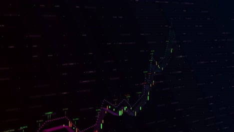 Gráficos-Verdes-Moviéndose-Sobre-Fondo-Negro.