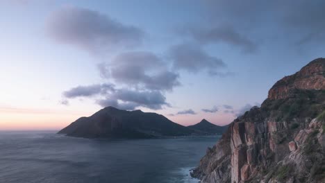 pôr do sol sobre hout bay