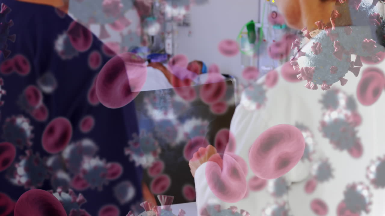 혈관과 코로나19 세포에 대한 의사와 간호사 검사  ⁇ 스레이 보고서