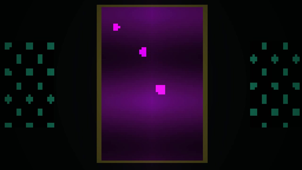 Retro Pixel Art Animation of Bouncing Magenta Squares