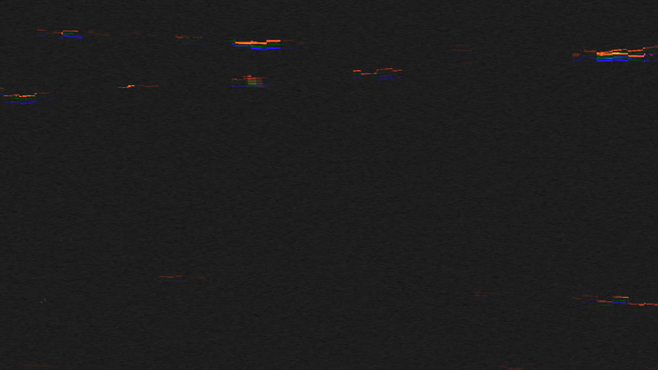 Glitch and noise television defects with artifacts on black texture