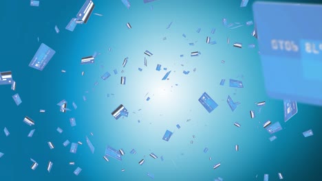 abstract 3d cards concept of online shopping backgrounds global business finances connections and
