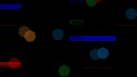 animatie van kerstfee lichten flikkerend op een zwarte achtergrond