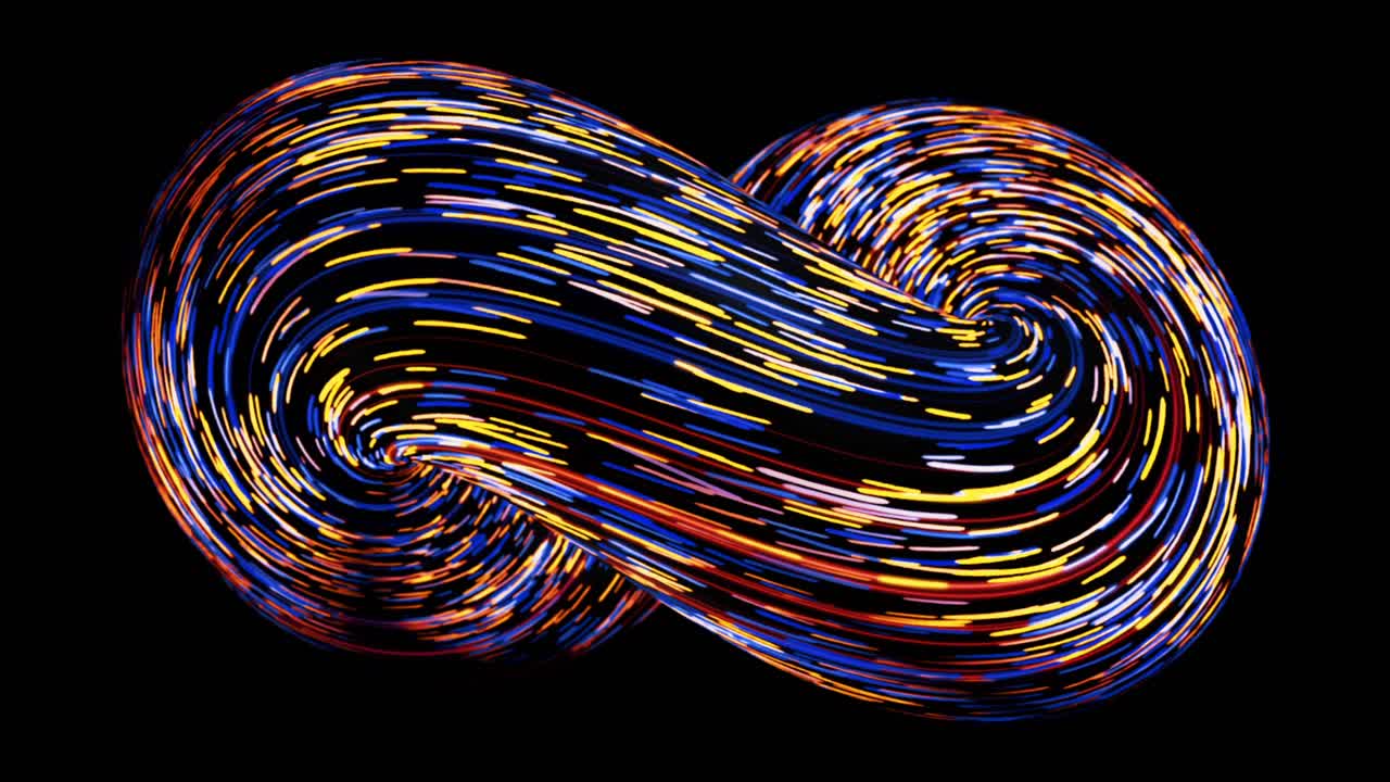 Abstract Infinity Symbol with Glowing Lines
