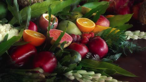 flowers and fruits for offering at the yagya fire ceremony hindu