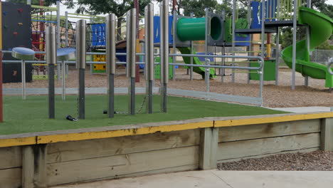 Empty Elementary School Playground Due To Coronavirus Lockdown