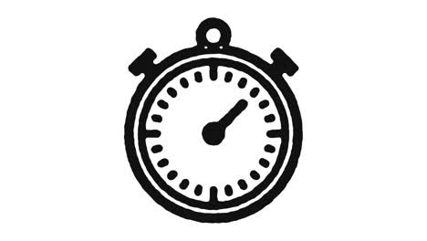 Stopwatch Icon Animation Footage & Alpha Channel