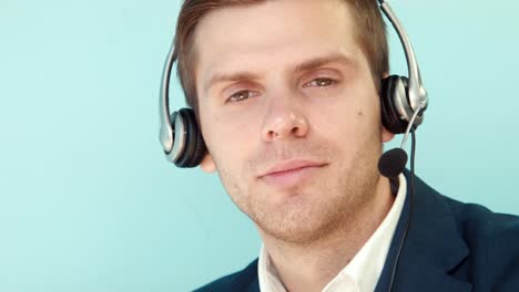 customer service representative with headset