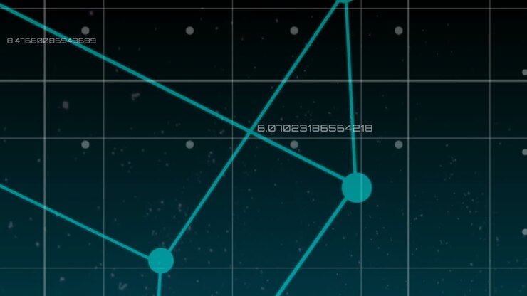 Digitally generated video of interface screen 4k