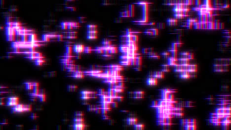 patrón de luz púrpura y rosa vibrante sobre un fondo negro