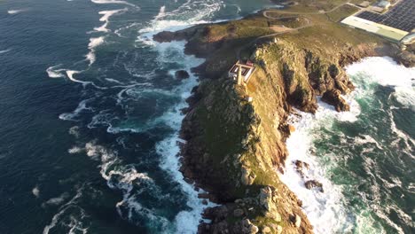 vista aérea de cabo vilán galicia norte de españa región acantilado mar atlántico océano litoral