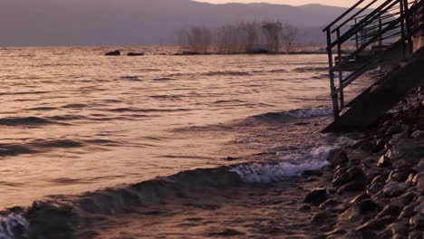 lake ohrid at sunrise in albania