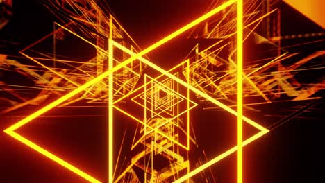 golden neon show for party background vj loop