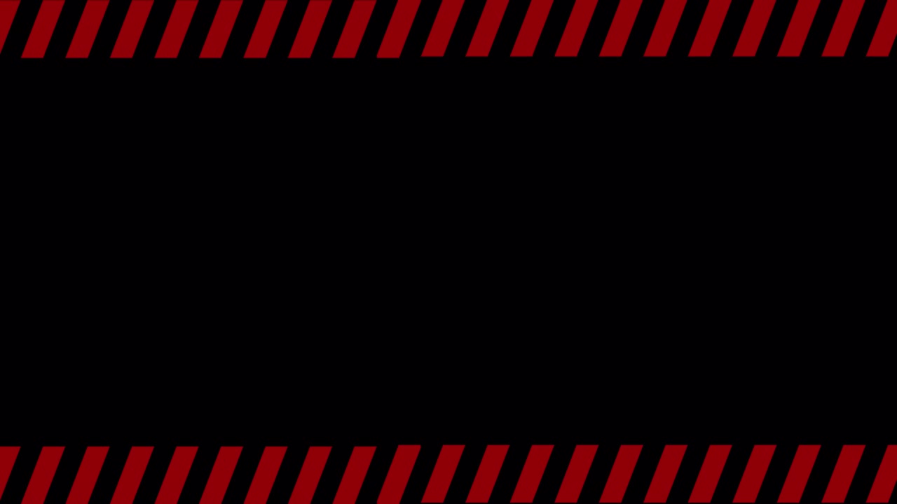 Flashing Red and Black Warning Stripes Border Animation
