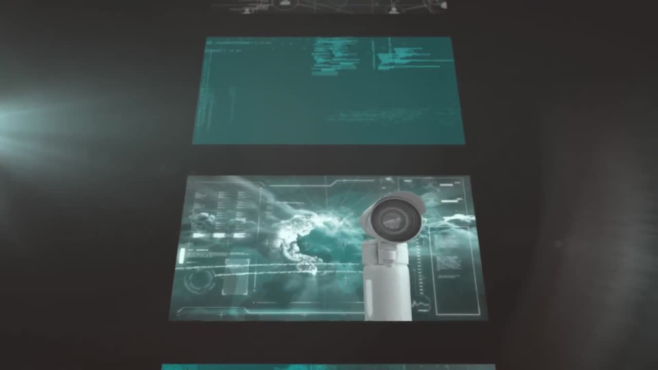 animación de pantallas en movimiento sobre fondo negro