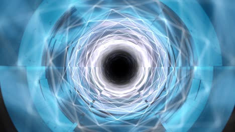 abstract tunel with shapes colorful loop animation
