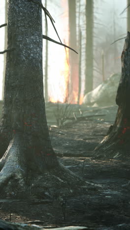 secuelas de un incendio forestal
