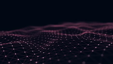 the structure of the network connection of points and lines. data technology. 3d rendering. seamless loop.