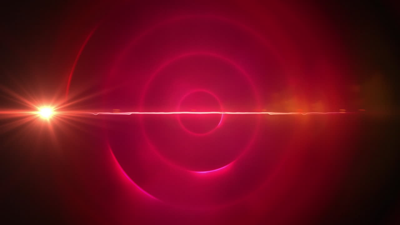 animación de un punto de luz que se mueve sobre círculos concéntricos contra un fondo rosado brillante