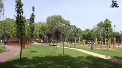 city park with exercise area