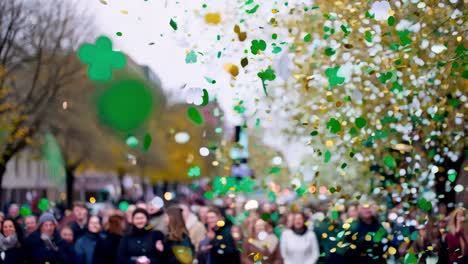 st. patrick's day celebration with confetti