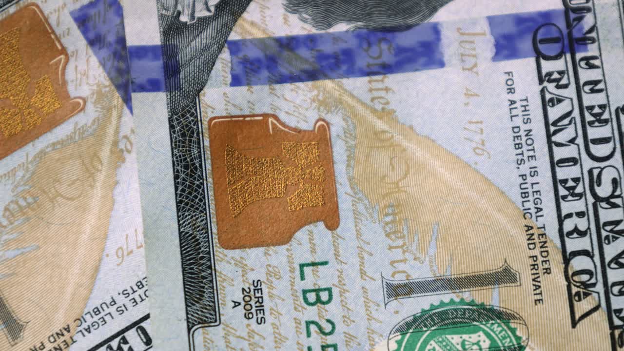 미국 달러 (usd), 지폐, 종이 돈, 지폐, 100 달러, 환율, 통화.