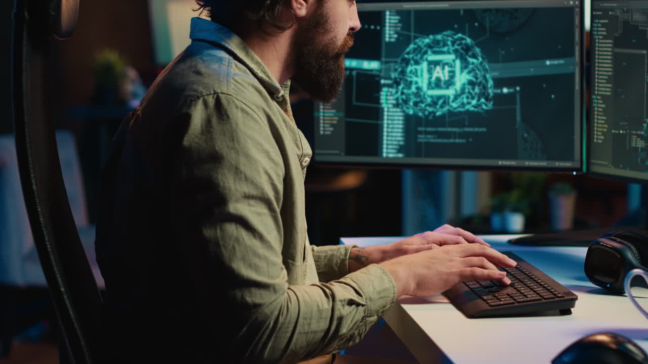 Man staggered by AI gaining consciousness, becoming android and waving hand