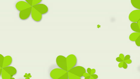 motion green shamrocks with patricks day 8