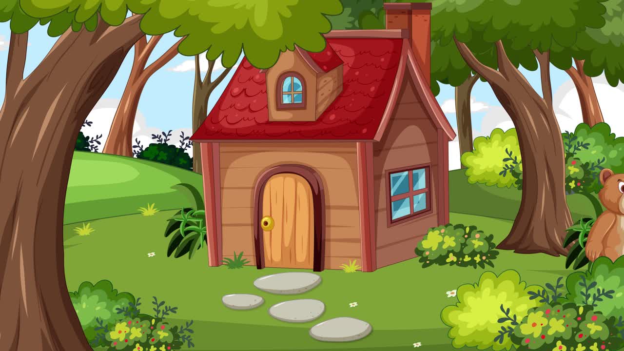 goldilocks explora la cabaña y encuentra avena.