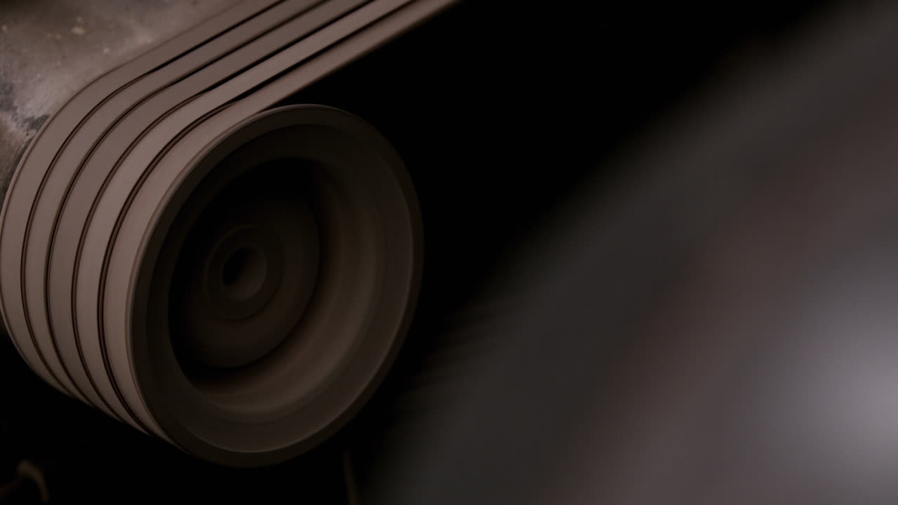 Industrial Machine Pulley with Rotating Belts