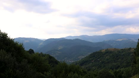 panoramic view of the mountains on a beautiful day - wide shot