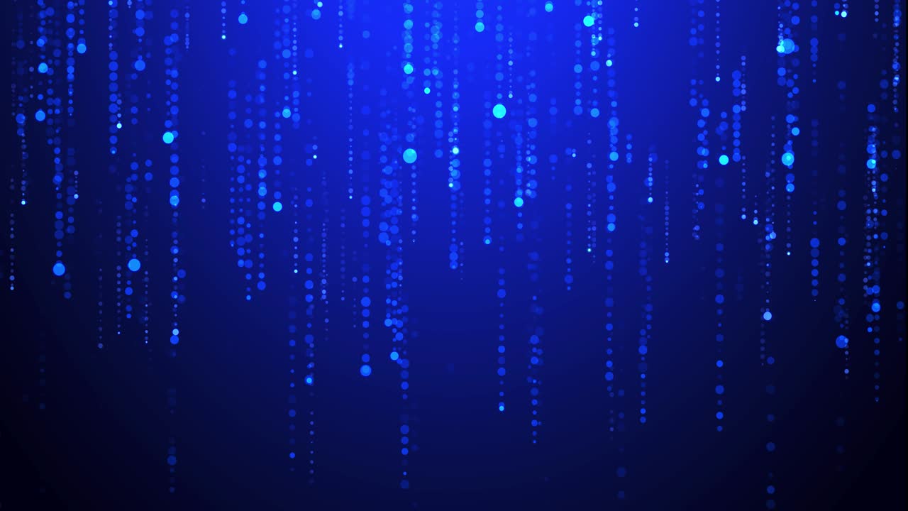 Abstract technology background with glitter particles falling down