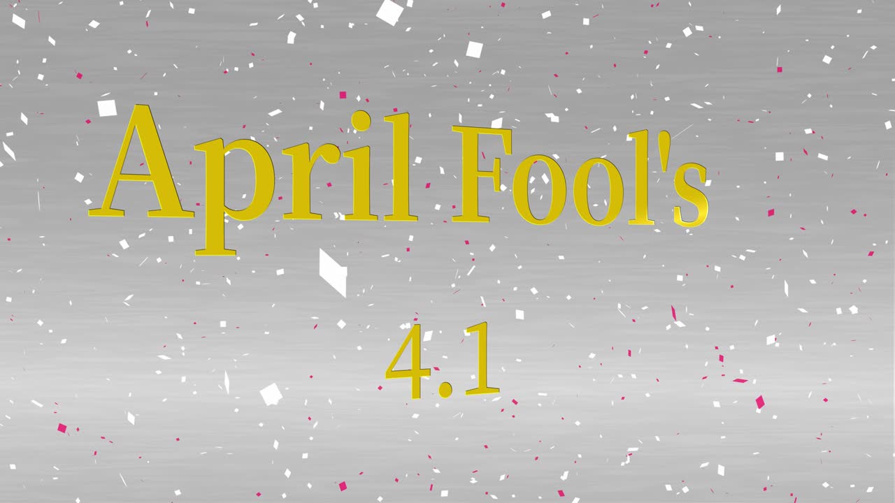 4월의 어리석은 영어 메시지 텍스트 애니메이션 모션 그래픽