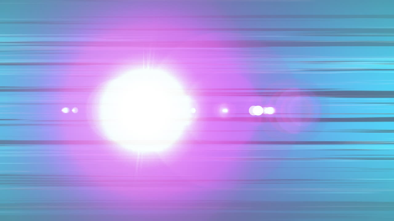 Animation of pink light in blue background