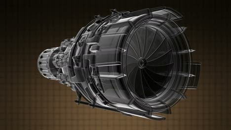 rotate jet engine turbine