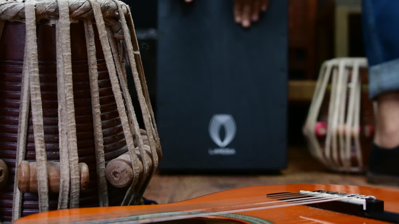 The Cajon is a percussion instrument of Peruvian origin. It is used widely in Spanish Flamenco dance music. Here, a musician tries fusing Cajon beats with Indian music from the tabla.