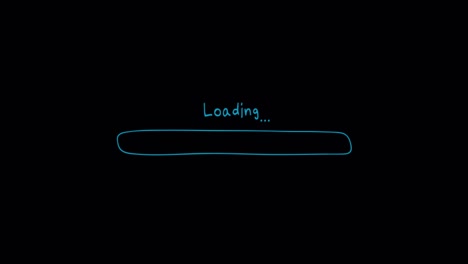 animation colorful loading bar on black background.