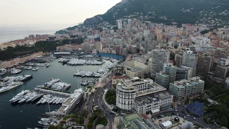 impresionante paisaje aéreo de la ciudad de mónaco, destino de viaje en europa