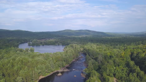 incredible aerial view of algonquin park, ontario canada