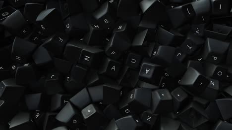 pile of keyboard keys fill the screen transition overlay wipe with luma matte