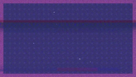 Animation-of-glitch-interference-over-pink-and-black-background