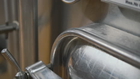 close-up of industrial machinery in a food processing plant