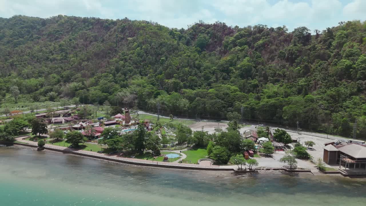 The Caribbean island of Trinidad is beautifully captured from above, showing the Chaguaramas boardwalk and Williams Bay.