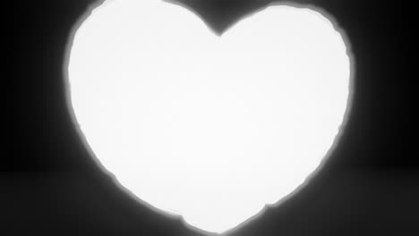 white energy heart shapes on a dark background