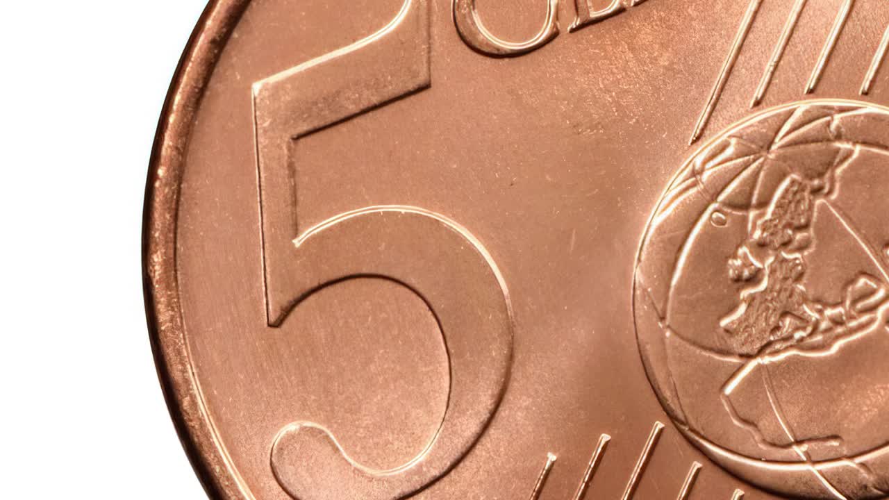 5 cent coin close up