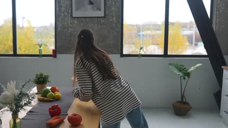 woman in a kitchen