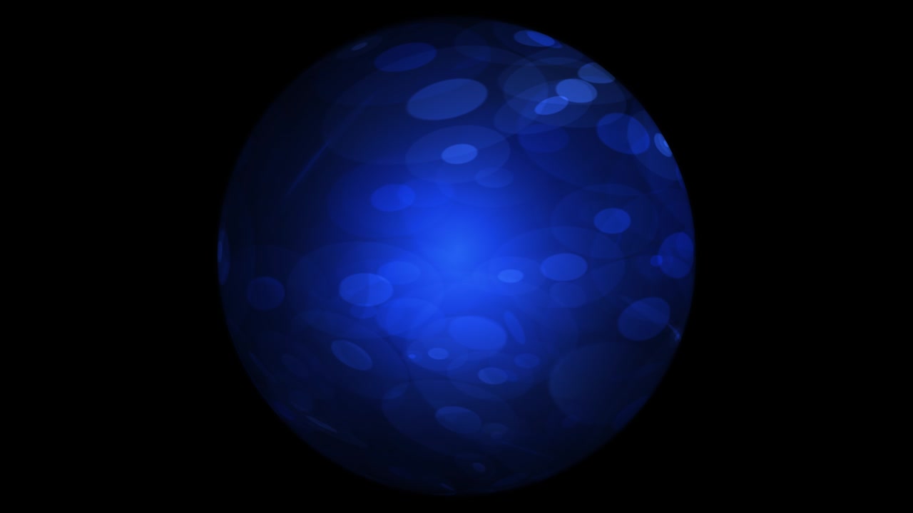 검은 바탕에 추상적인 파란색 구